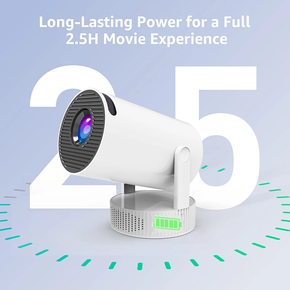 جهاز عرض ذكي محمول ثنائي النطاق WiFi 6 يعمل بنظام Android 11 Bluetooth 5.3 استمتع بالصوت والبصري عالي الدقة في أي وقت وفي أي مكان في المنزل وفي الهواء الطلق #4