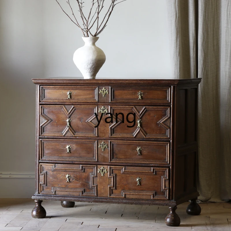 

LTT American solid wood four-chest cabinet French antique bedroom chest cabinet storage cabinet