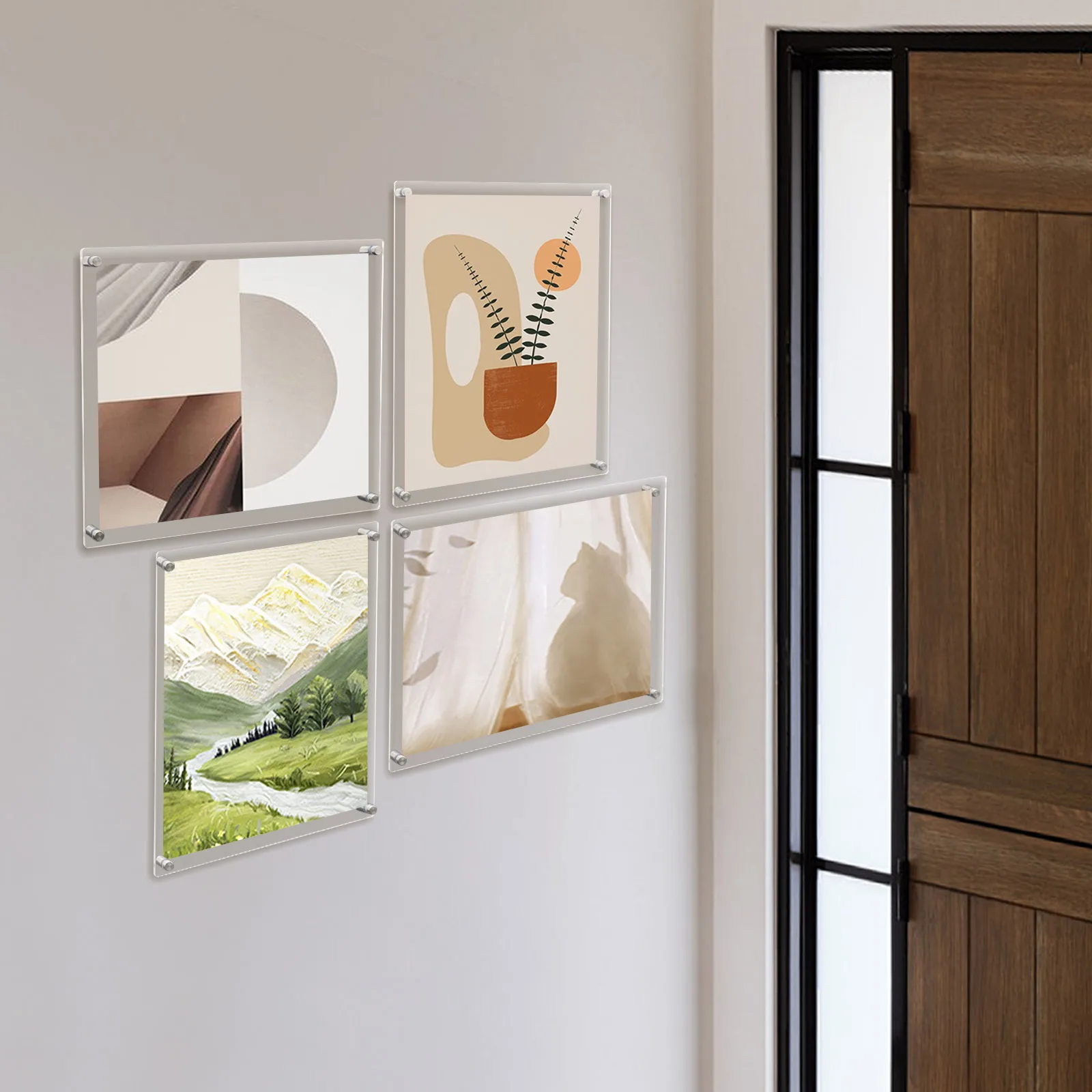 

4 шт. прозрачных акриловых рекламных рамок 14*11 дюймов, большой размер, акриловая фоторамка для промоакций.