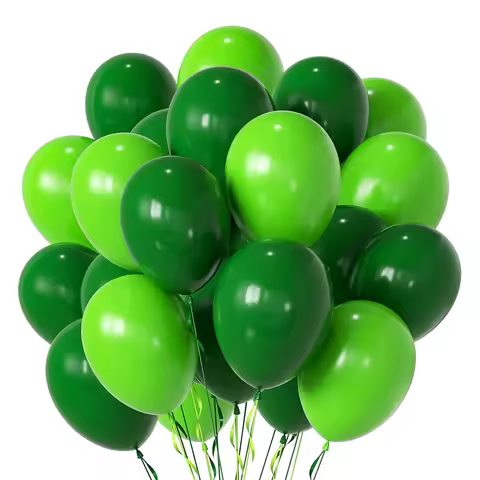 40pcs Green Balloons,Dark Green Lime Green Latex Balloons for St. Patrick's Day Birthday Jungle Safari Outdoor Events Decoration