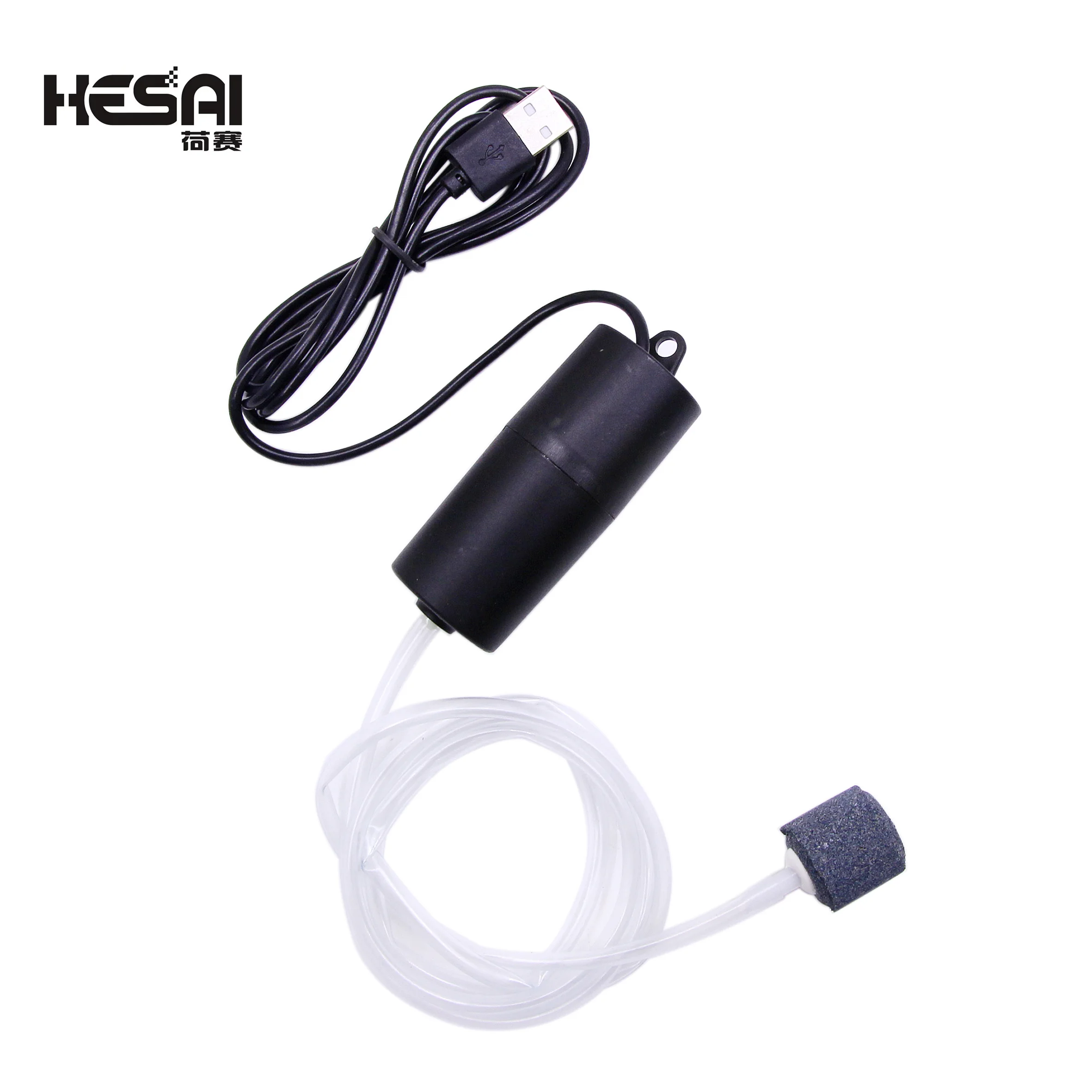 Pompa d'aria per acquario USB con pedra d'aria e tubo silicone Pompa di ossigeno uma economia de energia para la pesca em acqu