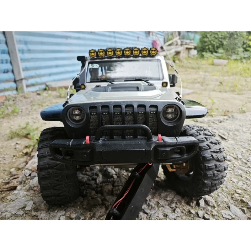 For CROSSRC EMO X/X4/XL2 1/8 Scale Crawler Front Bumper 3D Printed Upgrade Part Bolt-On Fit Stock Holes Modified Bull Bar