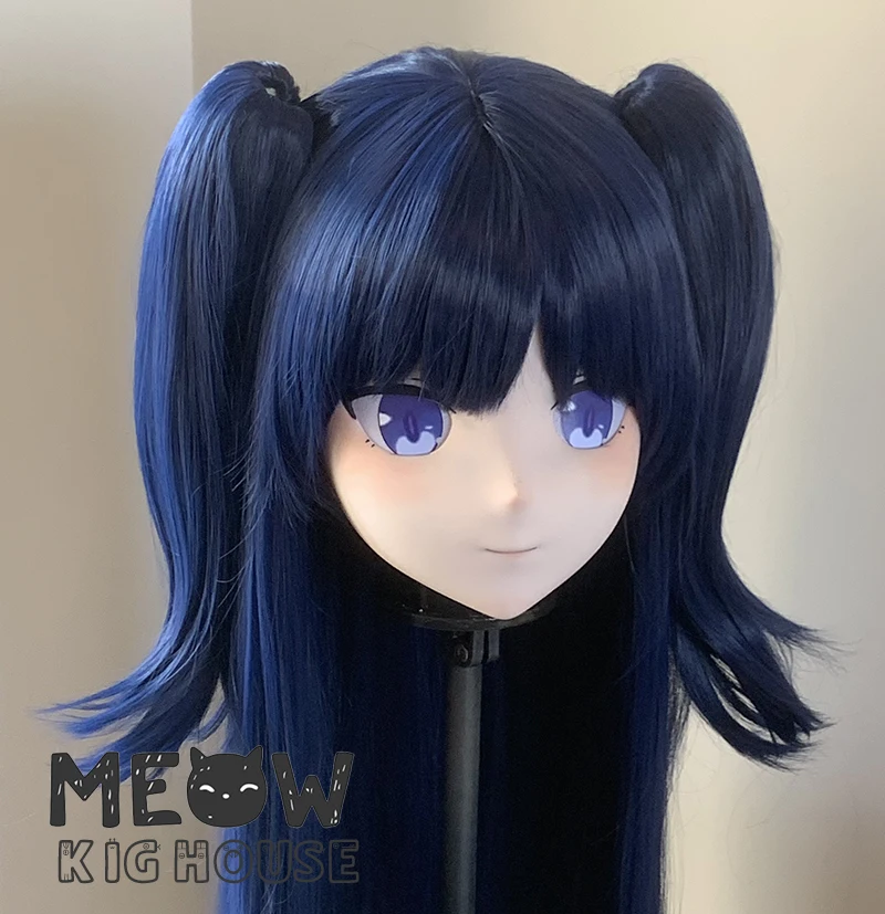 (STK028) Stock PLA Material Full Head Lockable Crossdress Male to Female Japanese Cartoon Anime Game Character Kigurumi Mask