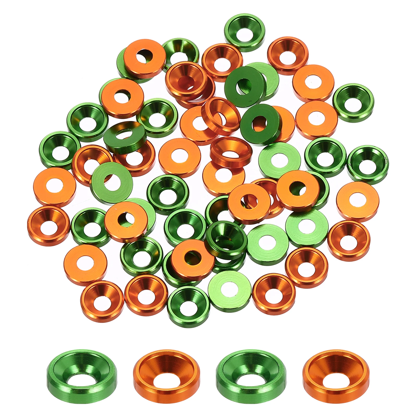 

60Pcs M3 Counterbore Washers 8mm/0.31inch Anodized Aluminum Alloy Head Gaskets for Screw RC FPV PC Mechanical Accessories Parts