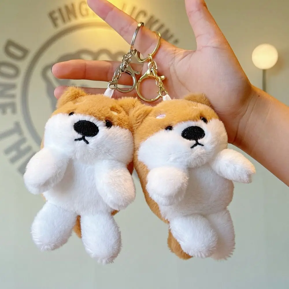 Wypchany pies 15cm Shiba Inu brelok śliczne zwierzę pluszowa lalka zabawki brelok brelok Kawaii urocza torba wisiorek torba Charms