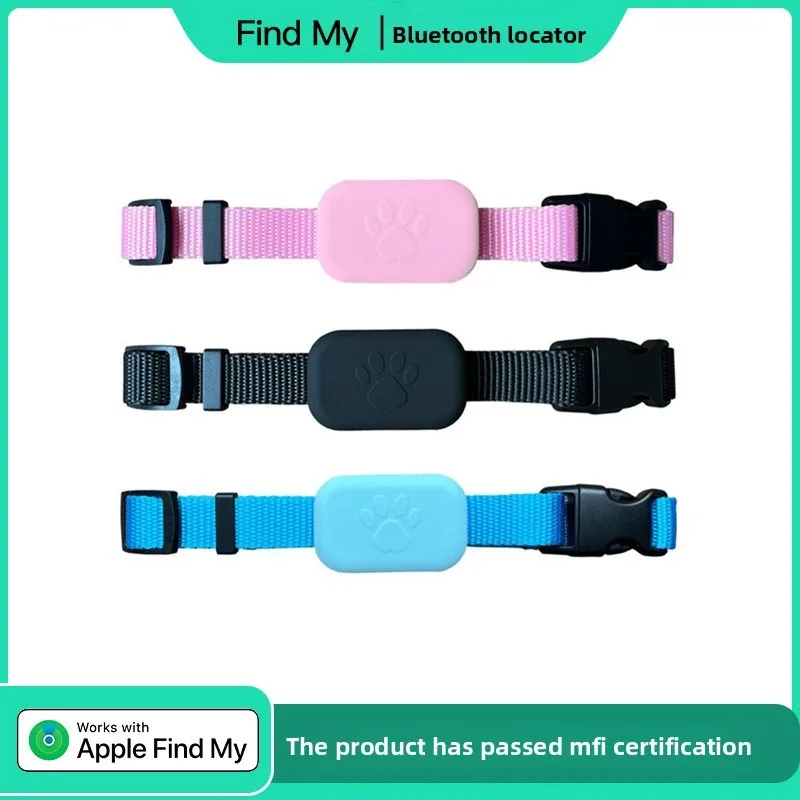 Smart Bluetooth GPS Pet Collar Tracker Anti-Lost Waterproof Positioning Dog Collar with Silicone Cover