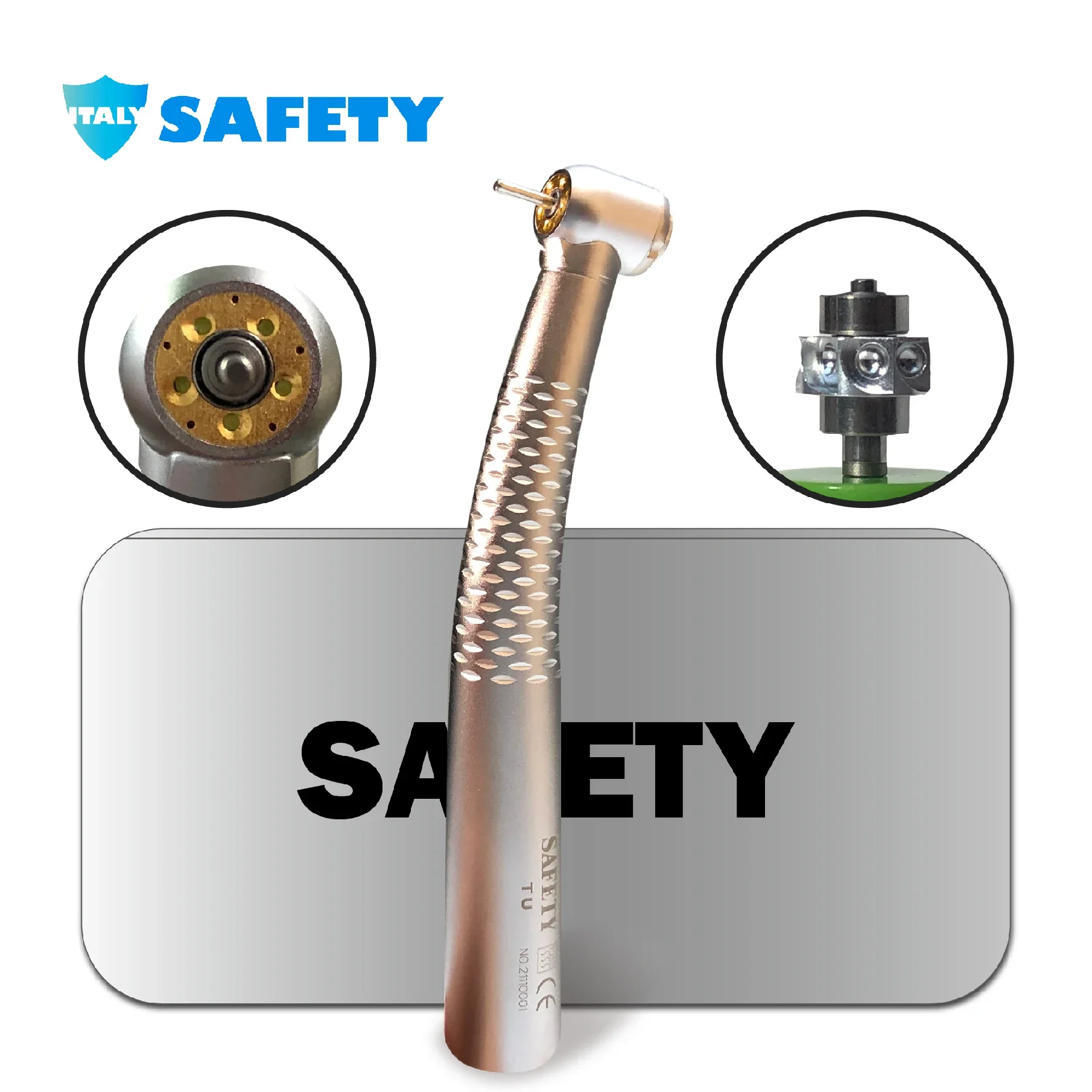

Портативный генератор Safety E с керамическим подшипником, высокоскоростной наконечник со светодиодной подсветкой