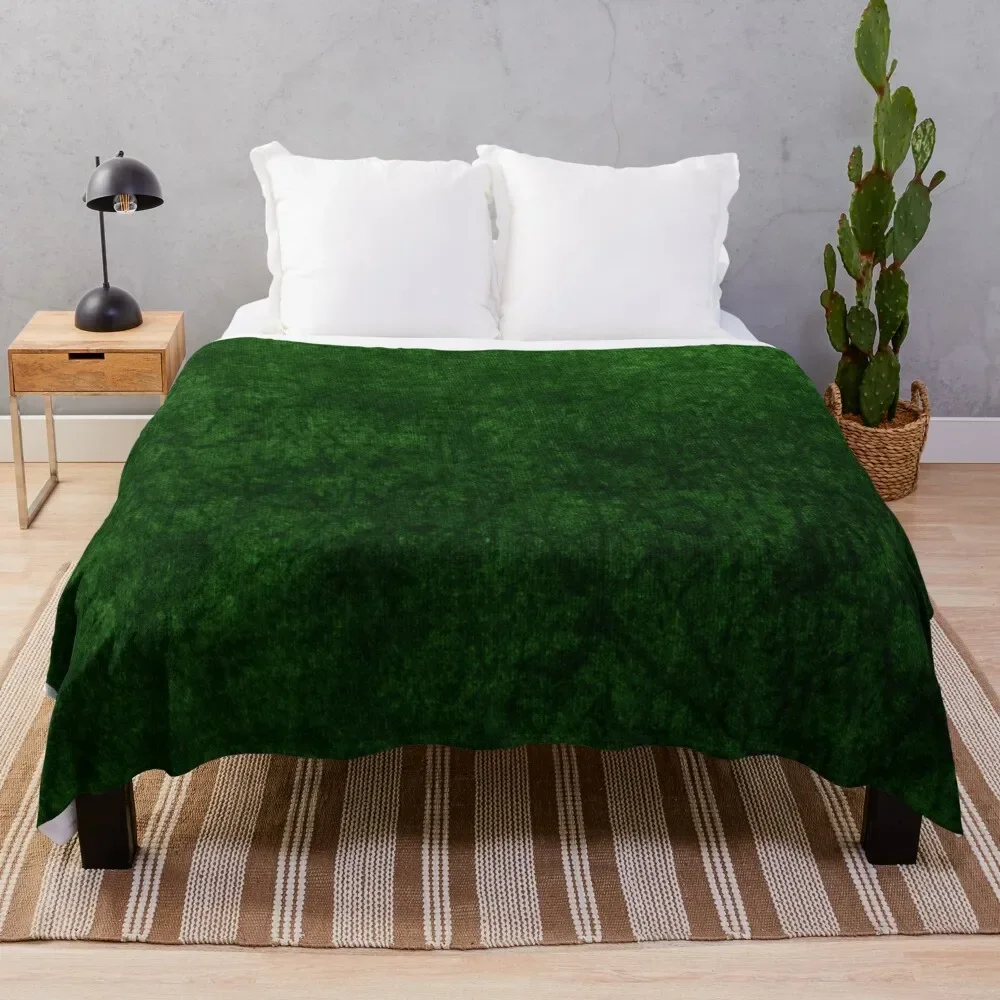 Emerald Green Grass Velvet | Texture Throw Blanket Sleeping Bag valentine gift ideas Vintage Blankets