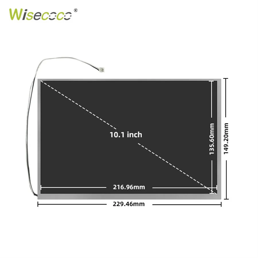 Visor LCD com luz solar para carregamento externo, 10.1 \