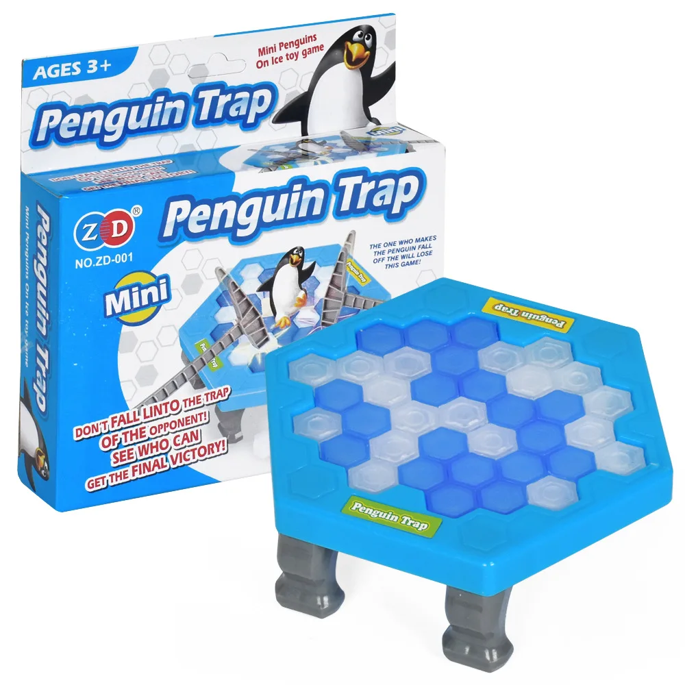 Mini Penguin Trap Parent-child Interactive Entertainment Indoor Board Game Toys For Kid Family Break Ice Block Save Penguin