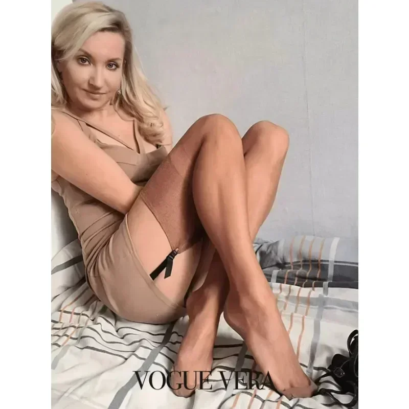 1 Pair Women's Black Backseam Lockstitch Nylon Non-Elastic Elegant Vintage French Sexy Thigh High Stockings,