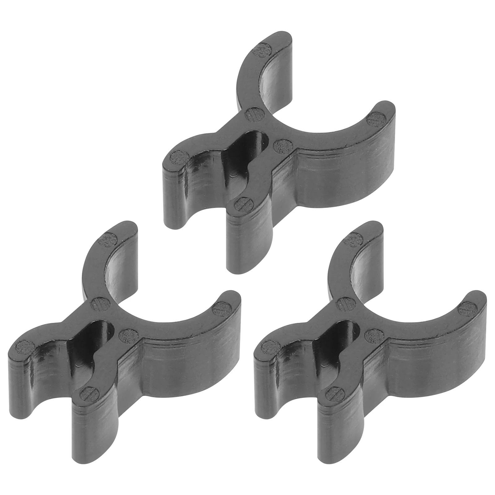 

3 Pcs Black Plastic Pen Clips for Trumpet French Horn Portable Musical Instruments Office Supplies ABS Material