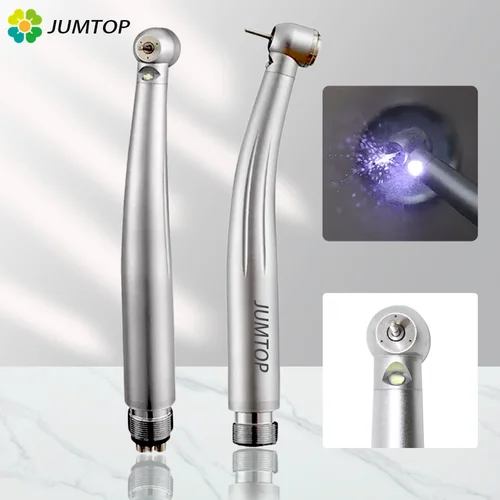 Pieza de mano Dental LED de alta velocidad, cabezal de torsión, turbina de aire, generador electrónico, rodamiento de cerámica, puntas de dentista, Triple pulverización de agua, 2/4 orificios