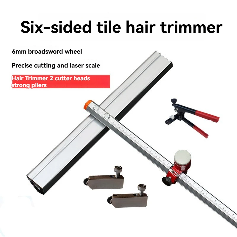 [Professional] Hexagonal T-Style Glass/Tile Cutter | Tungsten Carbide Wheel | Precision Scoring Tool | for 5-12mm Thickness