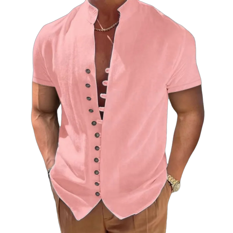 

The new men's retro cotton and linen casual loose long-sleeved shirt is suitable for spring, summer and fall beach travel casual