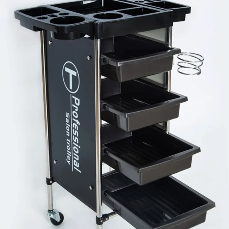 Italian Style Multifunctional Trolley Modern Designer Beauty Salon Trolley Storable Barber Shop Furniture Skjuta En Vagn