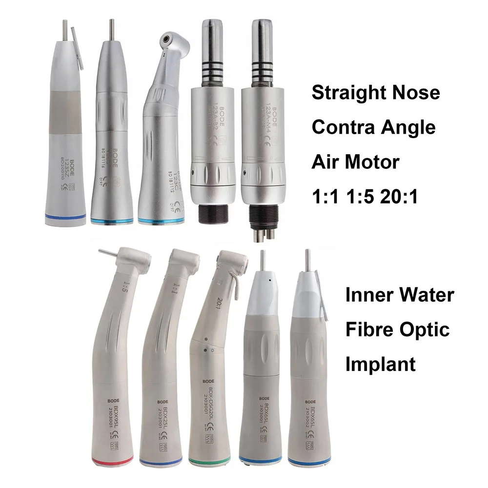 Dental Low Speed Handpiece Inner Water Spray Air Turbine Straight Handpiece Dental Handpiece BODE BD123S