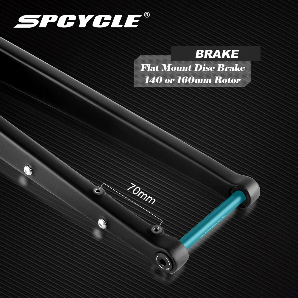 Spcycle T1000 Carbon Gravel Bike Fork Tapered Hidden Cable 700x47C Disc Brake Gravel Bicycle Carbon Forks