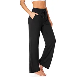 Fashionable Pattern Elastic Waistband Wide-Leg Trousers Women Plus Size Casual Pants