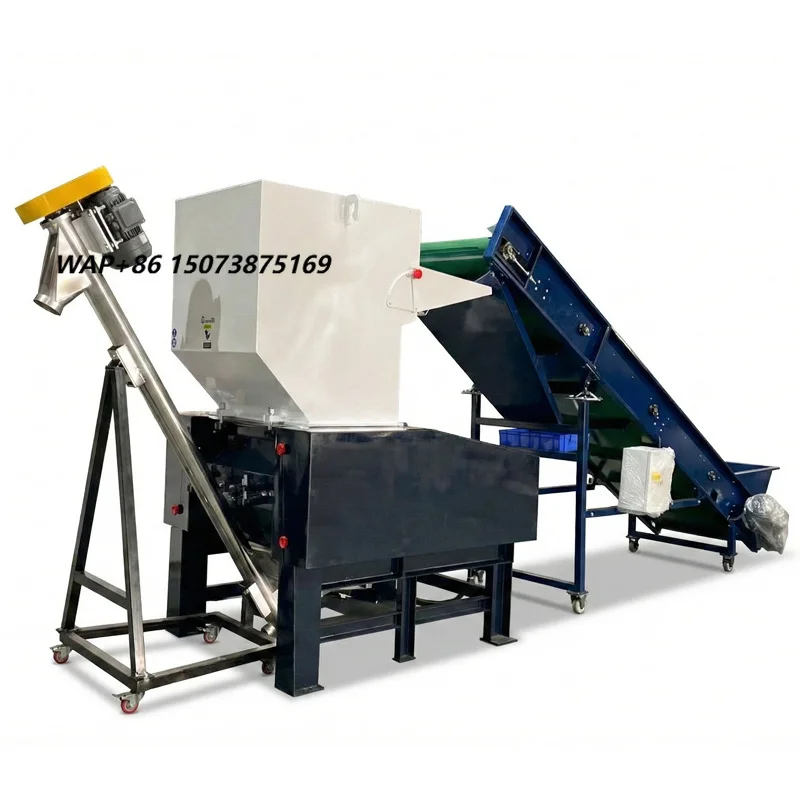 Waste PET Bottle PP PE Film Plastic Crusher Machine High Efficiency Soft Material Granulator
