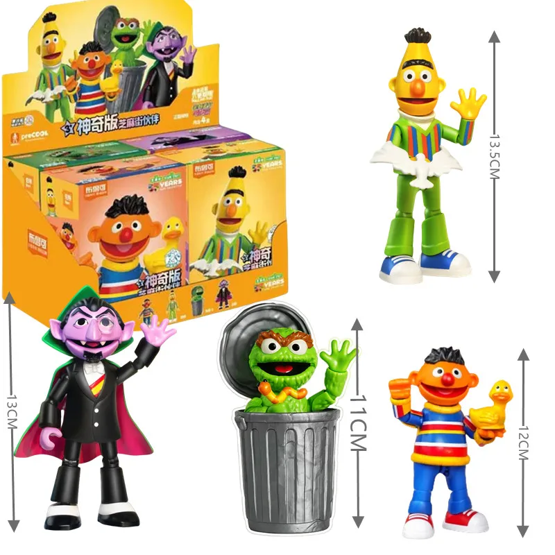 

BLOKEES New Sesame Street Magical version Season 2 ERNIE OSCAR THE GROUCH THE COUNT VON COUNT BERT Action Figure Building Block