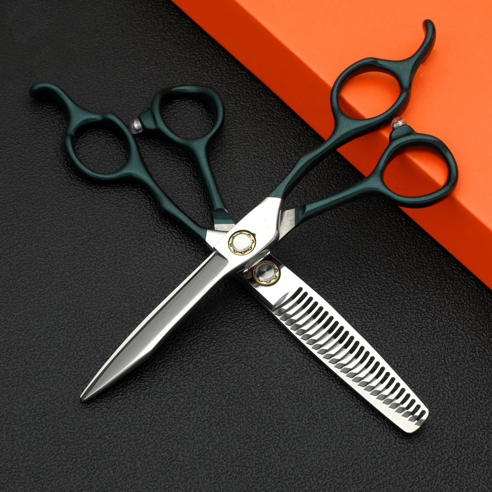 Barber's Professional Scissors Salon Hairdressing Supplies Tools Thin hair scissors with reverse teeth 440C 5.5-6-6.8-7inch