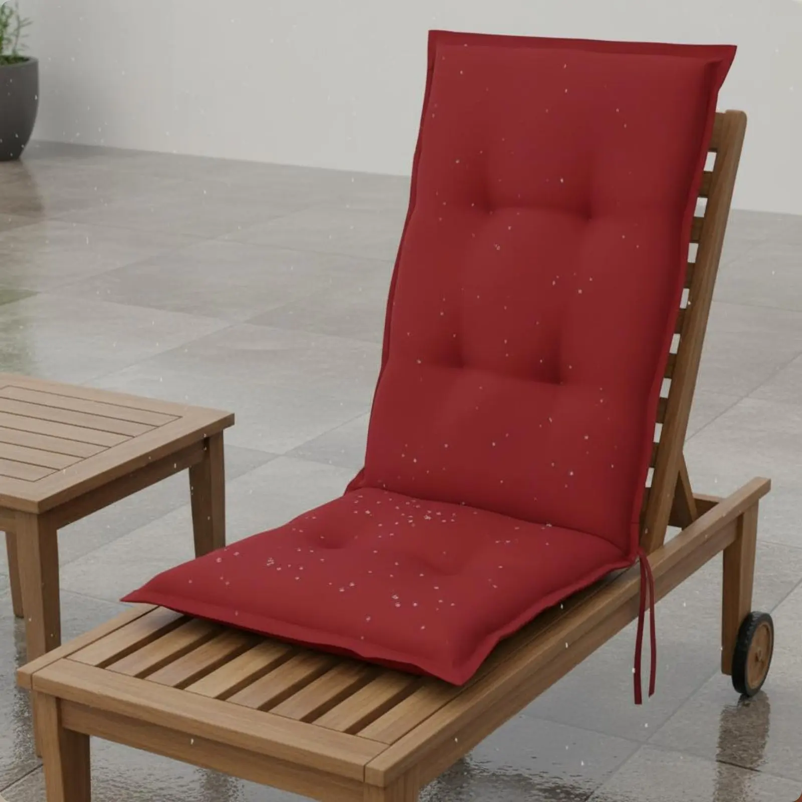 Waterproof Chair Cushion Lumbar Support Tied Chair Cushion Home Furnishing Solid Color Easy to Clean for Patio view 2