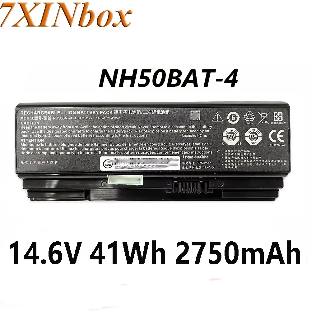 7XINbox NH50BAT-4 14.6V 41Wh 2750mAh Laptops Battery For Clevo NH50ED NH50RA NH50RC NH55RAQ NH55RGQ For Hasee G7-CT7NA G7-CT7NK