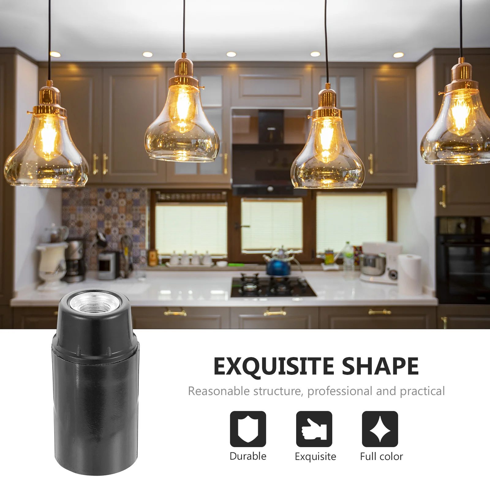 

10Pcs Bakelite E14 Lamp Holder Self Locking Light Bulb Socket Reliable Wiring Connection for Lighting Renovation