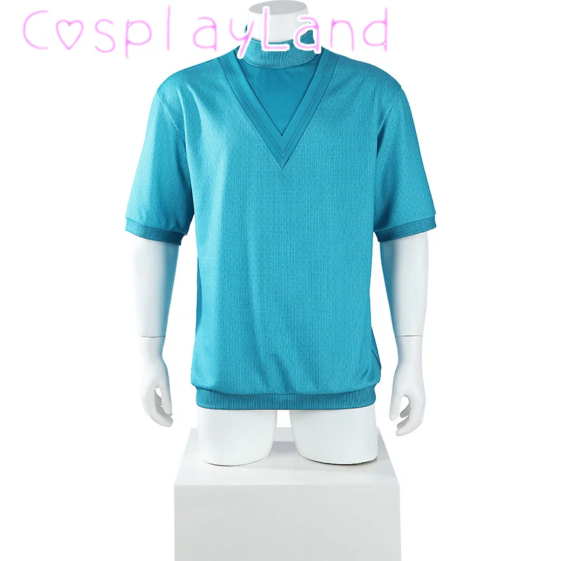 Film Cosplay Blue Steve Cosplay Kostuum Stretch Korte Mouw T-shirt Zomer Mannen Top Kostuums Halloween Comic Con Pak Plus Size