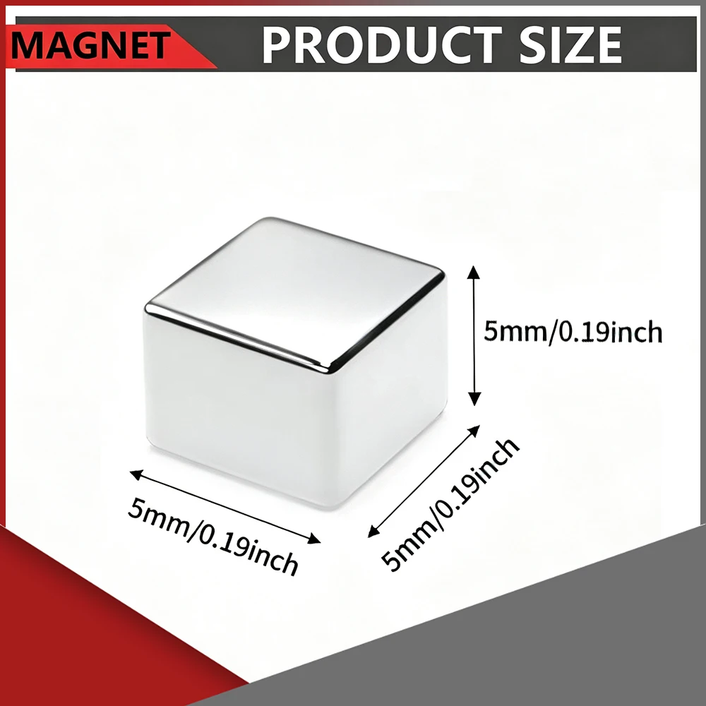 5x5x5mm Small Square Cube Magnets Multi‑Use Repeatedly for Fridge Whiteboard DIY Craft Model Building Office Science Projects