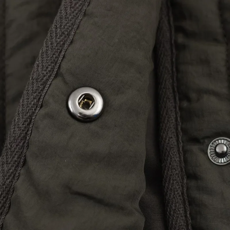 2025 الأوروبية والأمريكية الخريف والشتاء المرأة موضة عادية وشاح قابل للإزالة بأكمام طويلة سترة قطن المخملية