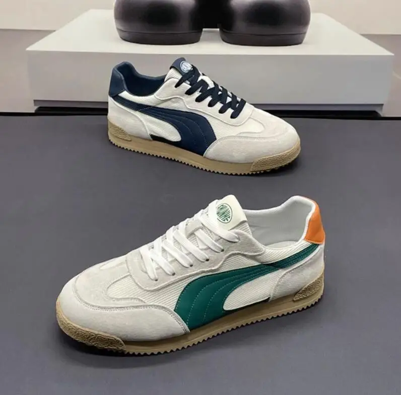 Large Size Men Sneakers Spring autumn Breathable Comfortable Vintage Casual Flat Shoes Fashion Outdoor Versatile Sports Shoes