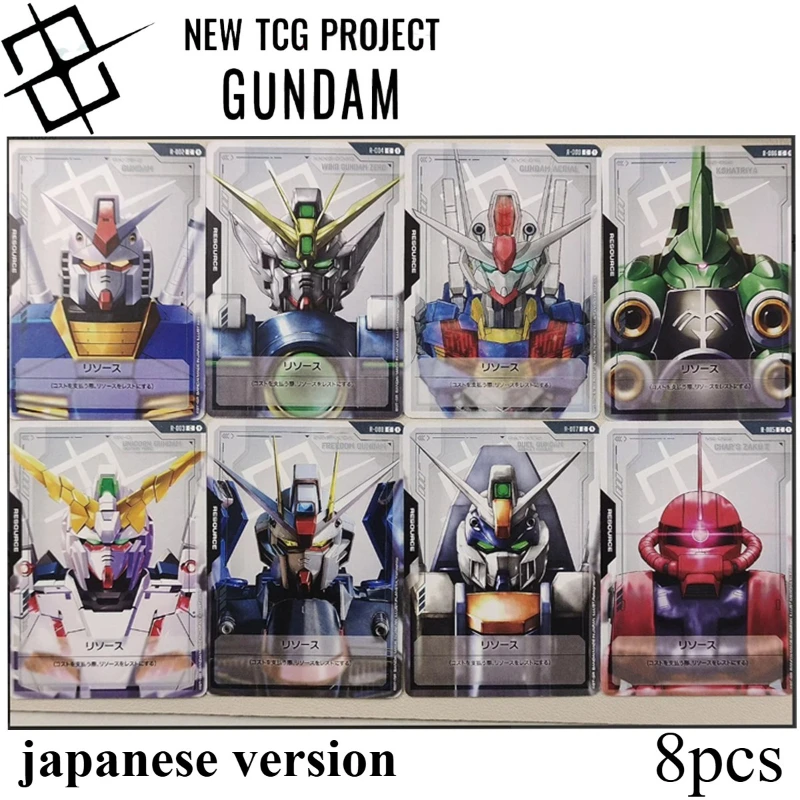 

8 шт./компл. DIY Gundam GCG пользовательские карты японская версия RX-78-2 Единорог Barbatos Freedom 00 Wing аниме коллекция детский подарок