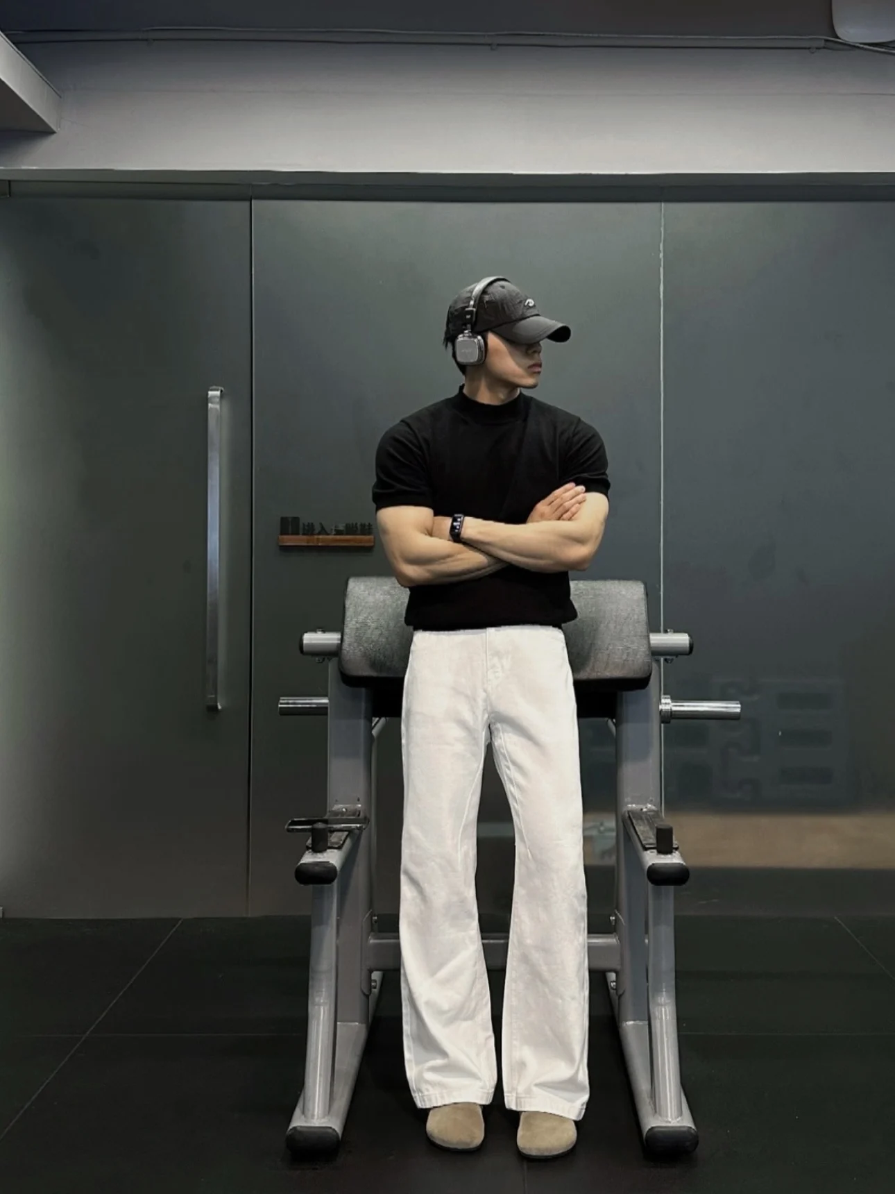 

American Sle Casual Loose Fit Straight Leg Jeans Men's Bend Knife White Color Versatile Loose Comfortable Straight Tube Pants