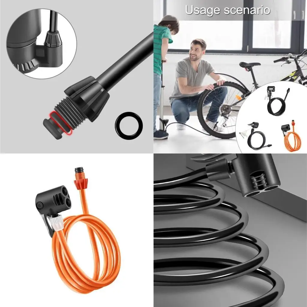 

Y1UC Bicycles Hose Extension Hose Valves Connector Bike Tire Inflator Hose