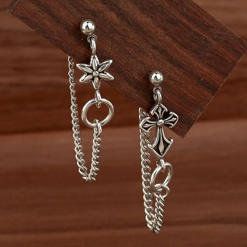 

Серьги из стерлингового серебра 925 пробы для женщин, блестящие серьги-цепочки в стиле ретро с геометрическим рисунком, модные ювелирные изделия, подарок для вечеринки, свадьбы, подвески