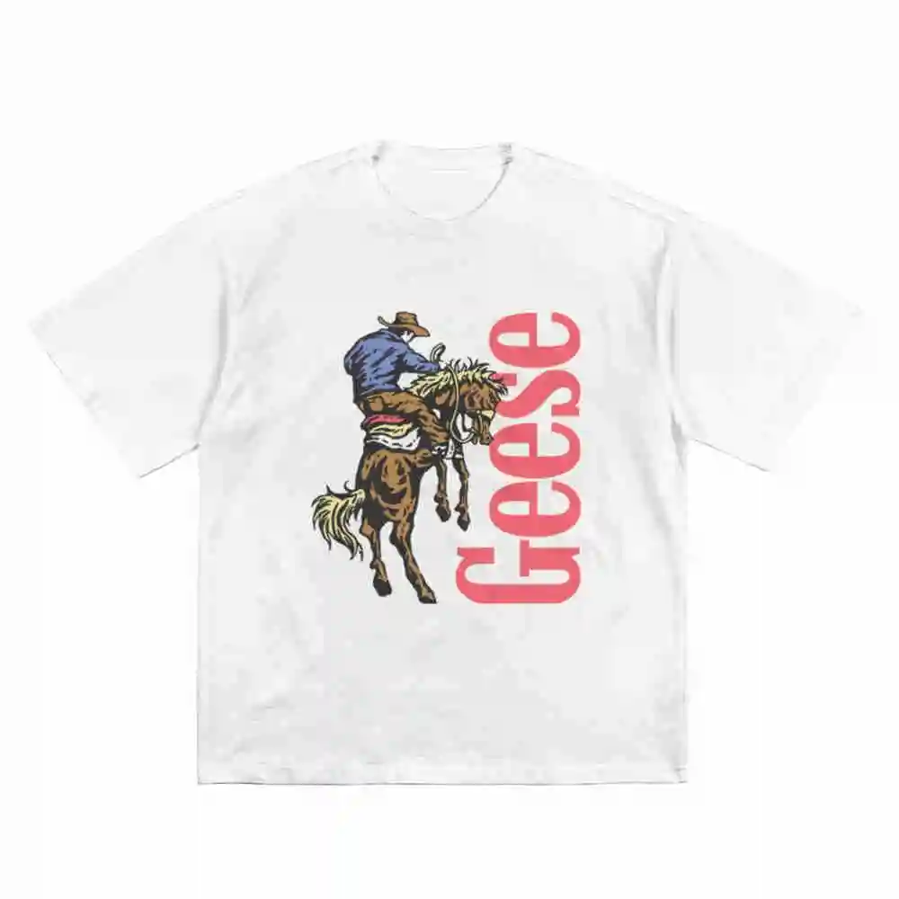 Geese Band Country Cowboy Short Sleeve Tee 100% Cotton T-Shirt