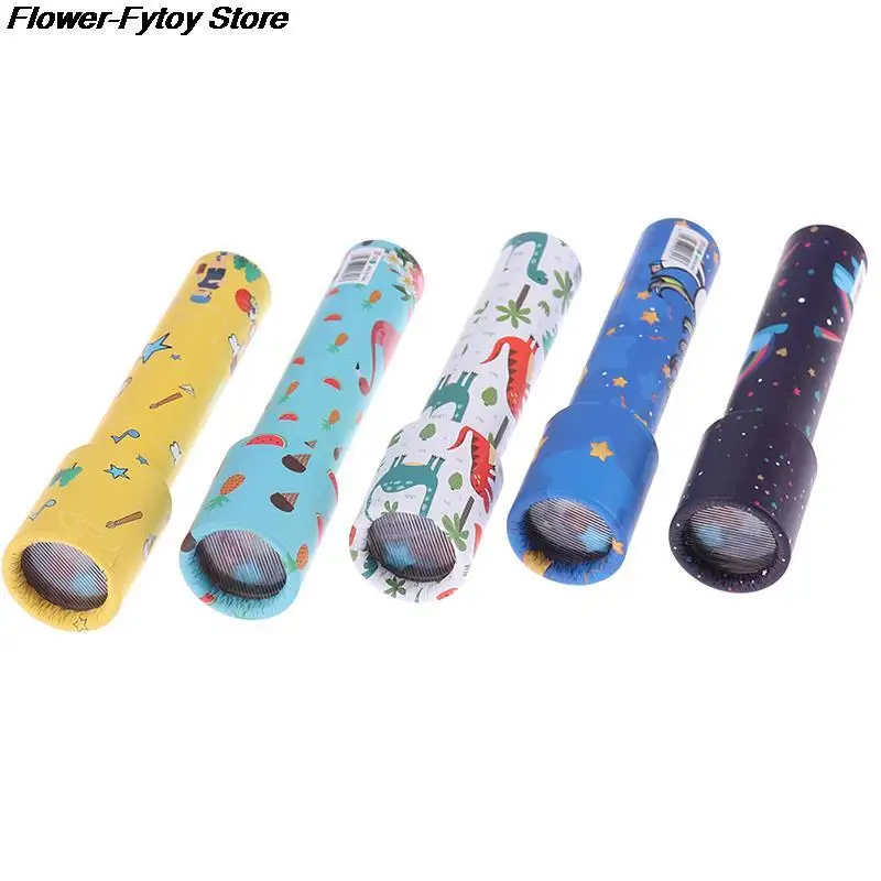 กล้องคาเลโดสโคปหมุนได้ตามตรรกะแบบโต้ตอบของเล่นเพื่อการศึกษาแบบคลาสสิกสำหรับเด็กการ์ตูนจินตนาการแบบสุ่มสี1ชิ้น