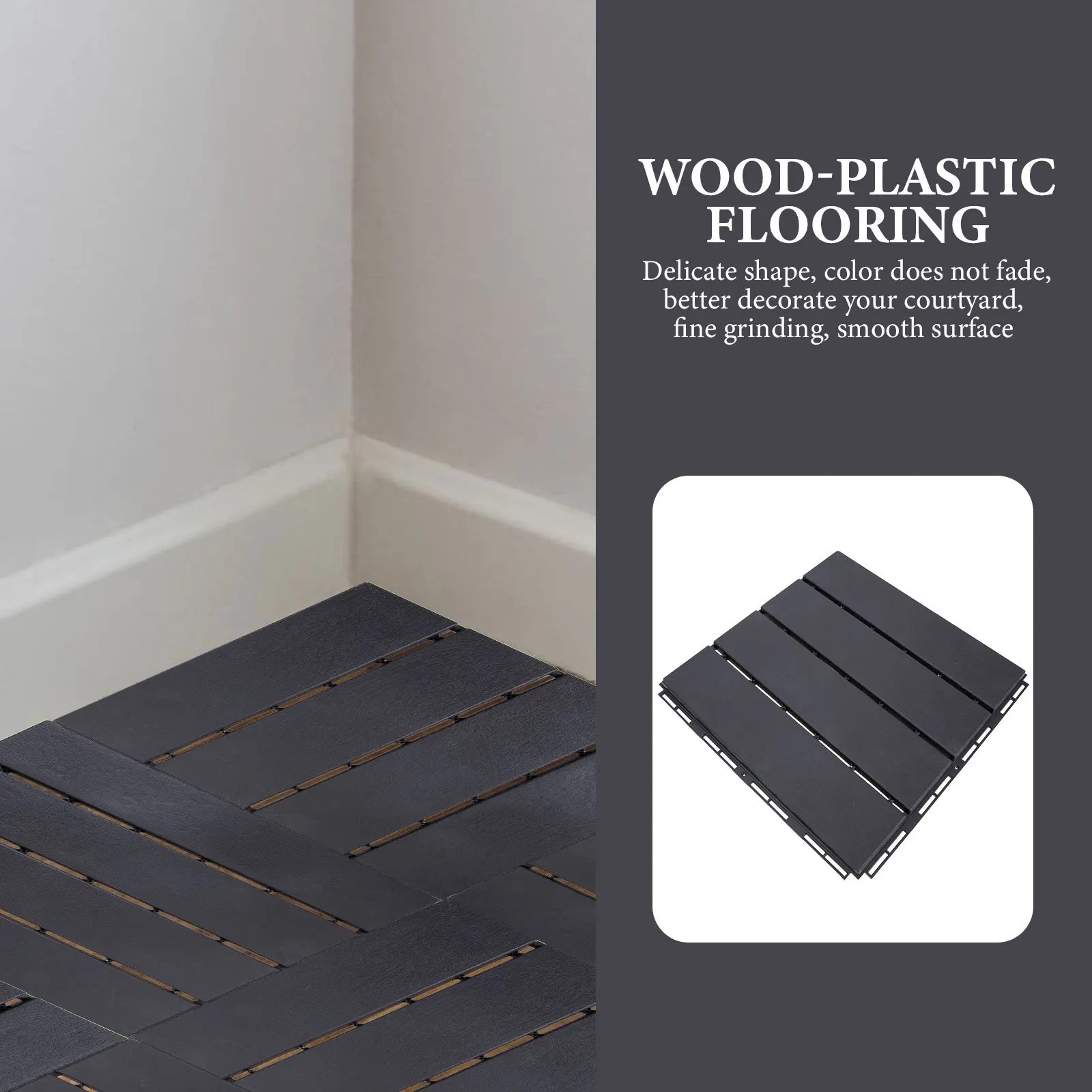 방수 야외 조립식 바닥재 내구성 있는 목재-플라스틱 수영장 옆 정원 발코니 조립식 바닥 태양광