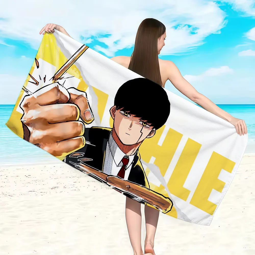 Anime Mashle Magic and Muscles Towel Soft Lightweight Anti-Sand Large Beach Towel Quick-Drying Bath Sports Family