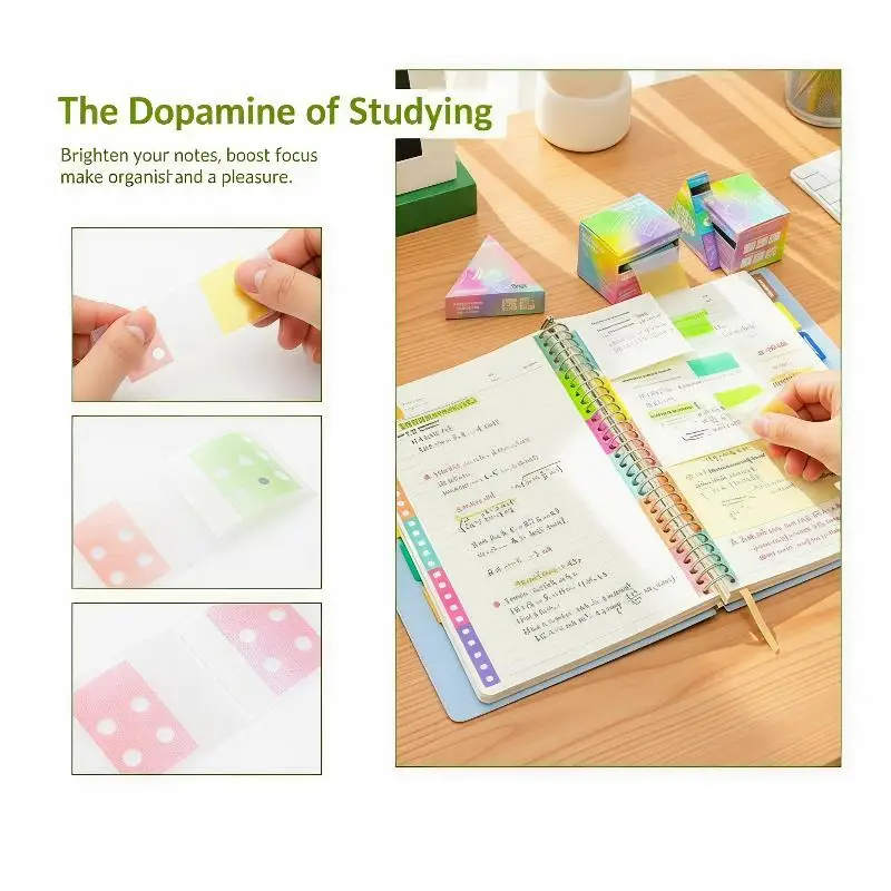 Pearl Loose Leaf Hole Reinforcement Labels Self-Adhesive Waterproof for Student Planner Binder Notebook Office Home Use