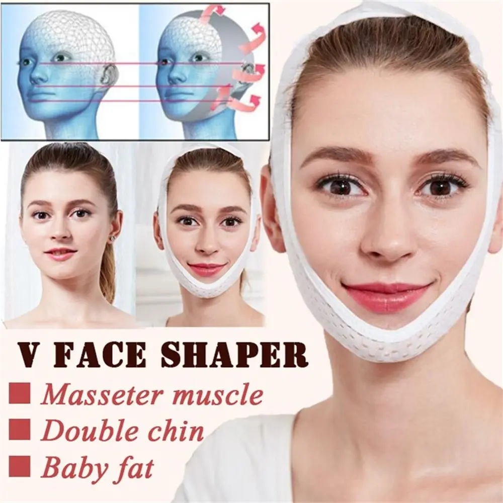 ต่อต้านริ้วรอยลด Double Chin V-Line Lift UP Face Slimming BANDAGE Face-Lift เข็มขัดเครื่องมือความงามเครื่องนวดหน้า