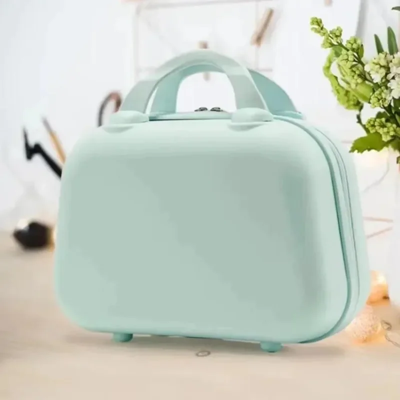 14 Inch Portable Mini Handheld Luggage Storage Boxes Zipper Boarding Case ABS Waterproof Travel Makeup Suitcases