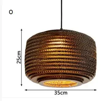 Paper Honeycomb Pendant Lamp Corrugated Cardboard Hang Light for Living Room Restaurant Cafe Clothing Store Lighting E27 image 3