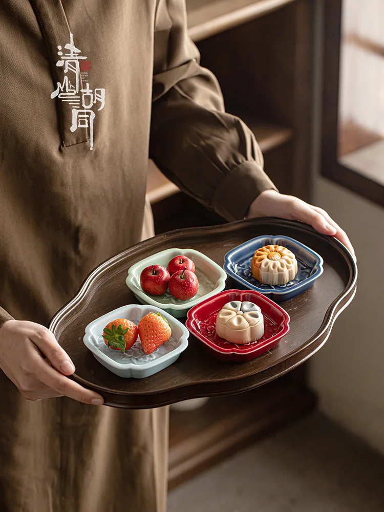 

Китайская декоративная тарелка для чая и закусок, поднос для свадебного торта, поднос для десертов на день рождения, креативный декоративный поднос для помолвки