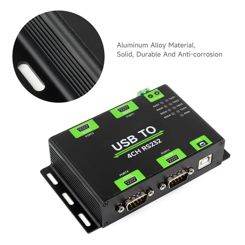 Industrial Isolated USB To 4CH RS232 Converter USB To Serial Adapter FT4232HL Chip Wind/Linux/Android,RS232