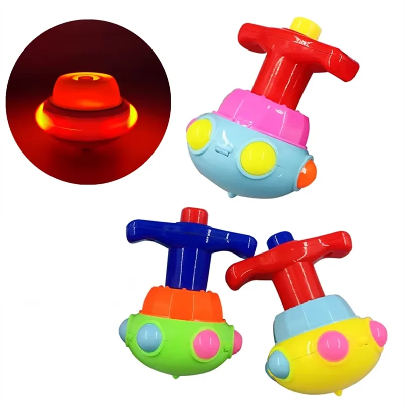 Cute Luminous Gyroscope Children Toys Light Magic Rotating Gyro Fidget Spinner Spinning Top Toys Random Color Kids Gifts