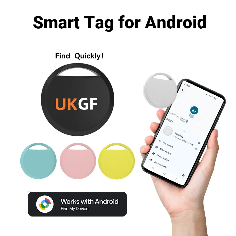 Android Bluetooth GPS Tracker funktioniert mit Android Google Find My App Key Finder Pet Locator Smart Tag für Xiaomi Samsung Handys
