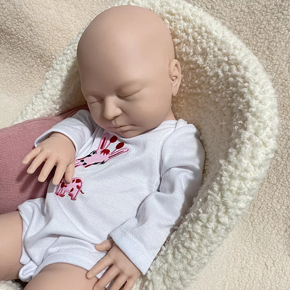 Realistische ongeverfde 22 inch full body siliconen reborn pop DIY blanco pasgeboren baby meisje floppy gewogen pop voor kunstenaar schilder